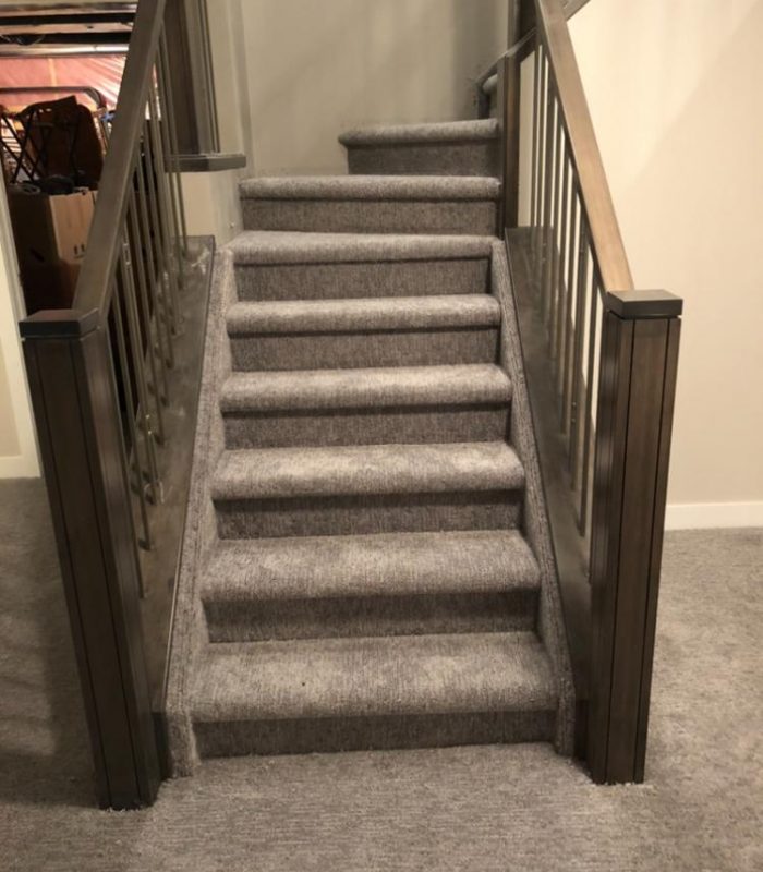 Picture carpet on stairs Carpet Installers Edmonton
